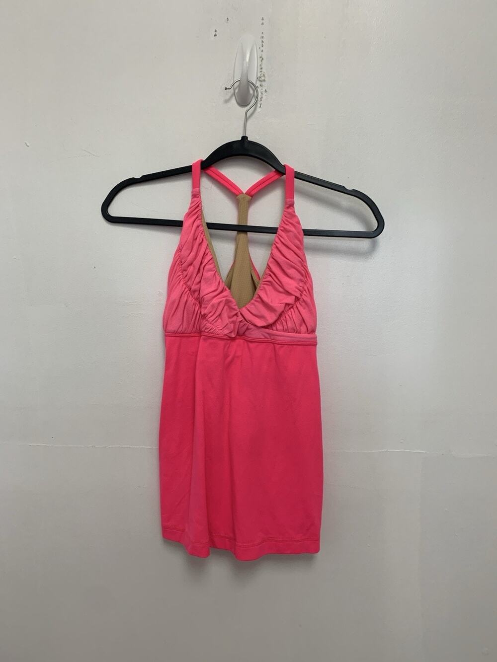 Lululemon Women's Scoop Neck Racerback Sleeveless Active Lounge Top Pink Size 8